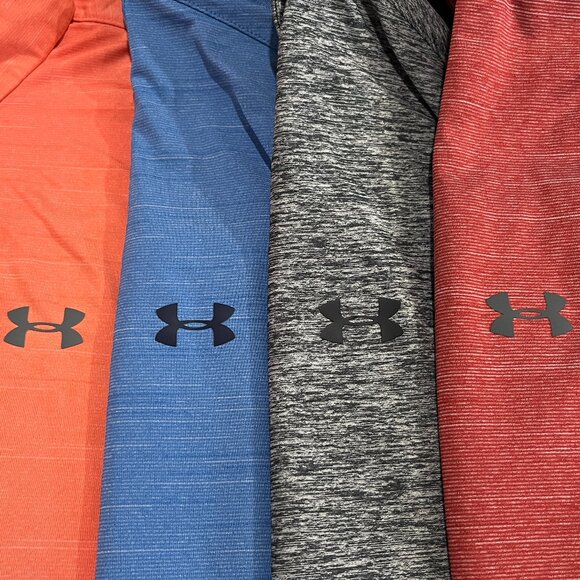 Under Armour Other - Under Armour Men's lot of 4 multicolored detailed HeatGear golf polo shirts L